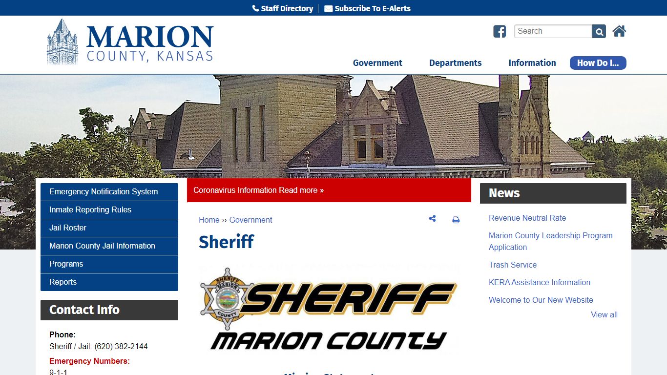 Sheriff | Marion County, KS